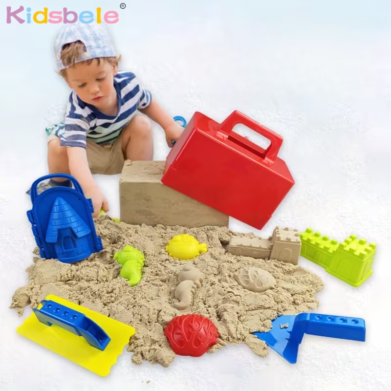 8PCS Beach Sandcastle Building - مراجعة Kinetic Sand Mold وسعره