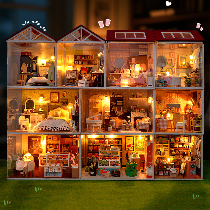 DIY Wooden Dollhouse Mini Bedr - مراجعة Kids Toys Kitchen وسعره
