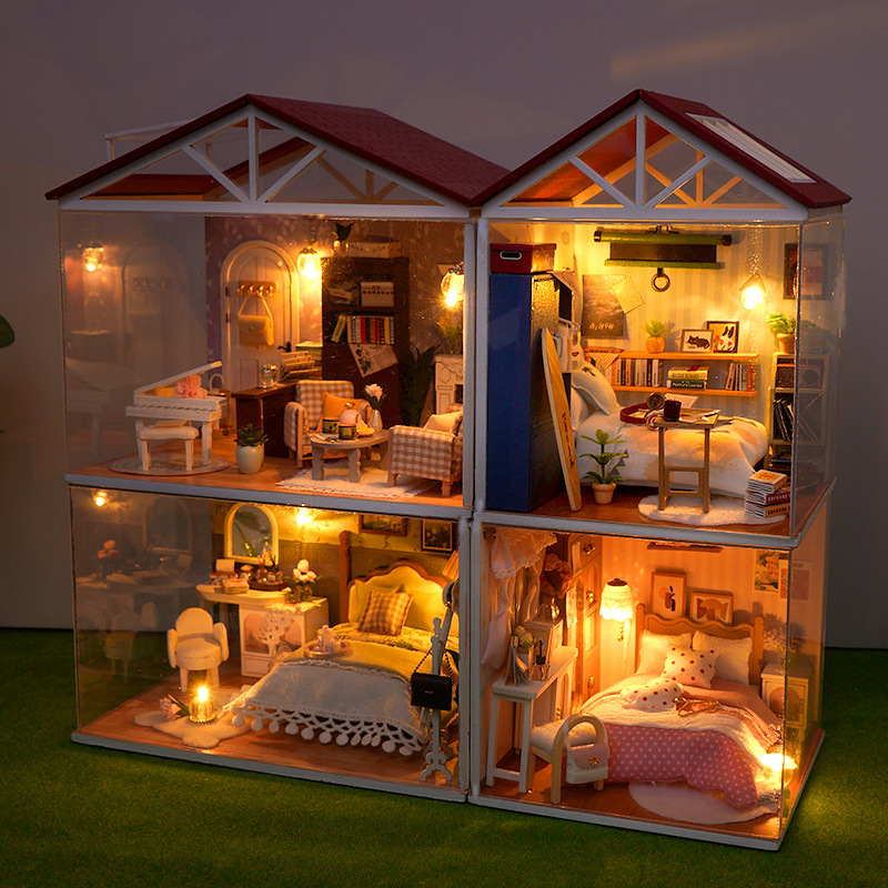 DIY Wooden Dollhouse Mini Bedr - مراجعة Kids Toys Kitchen وسعره
