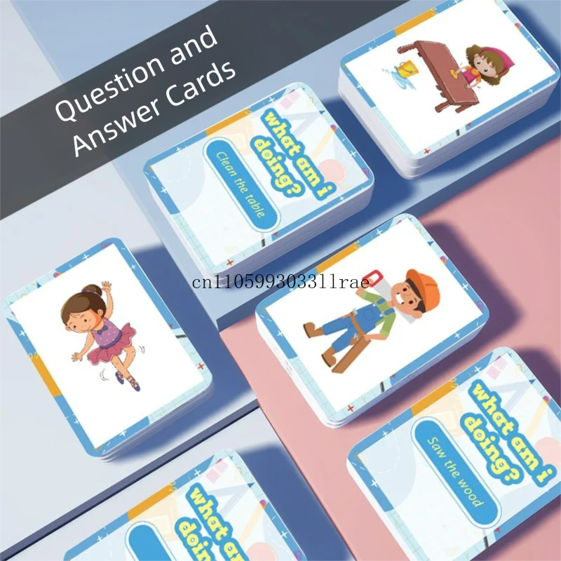 English Parent Child Q&A Card  - مراجعة Educational Flash Card وسعره