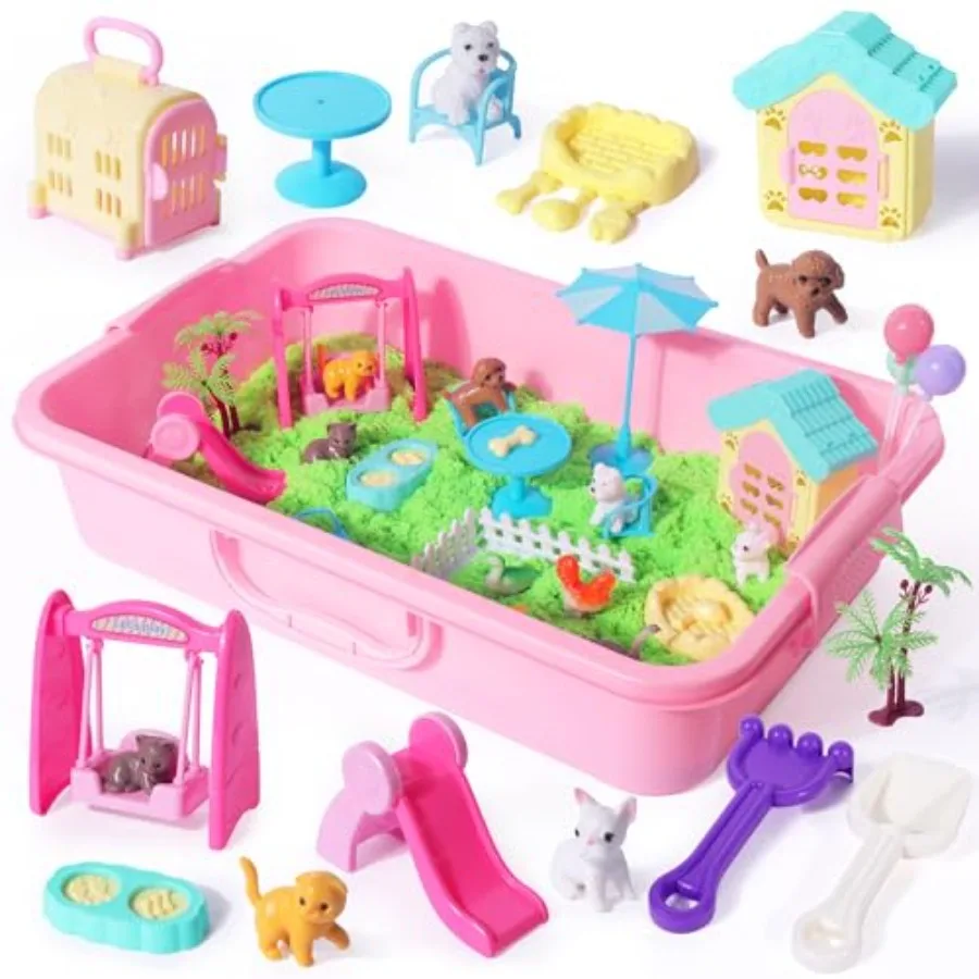 Sensory Play Sand Kit Indoor S - مراجعة Kinetic Sand Mold وسعره