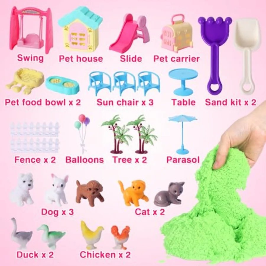 Sensory Play Sand Kit Indoor S - مراجعة Kinetic Sand Mold وسعره