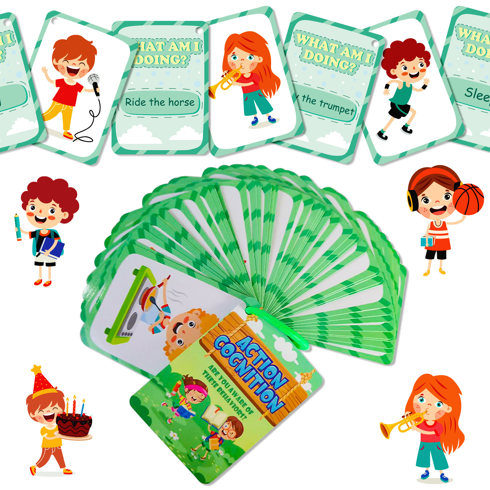 50Pcs/Set Cognition Learning C - مراجعة Educational Flash Card وسعره
