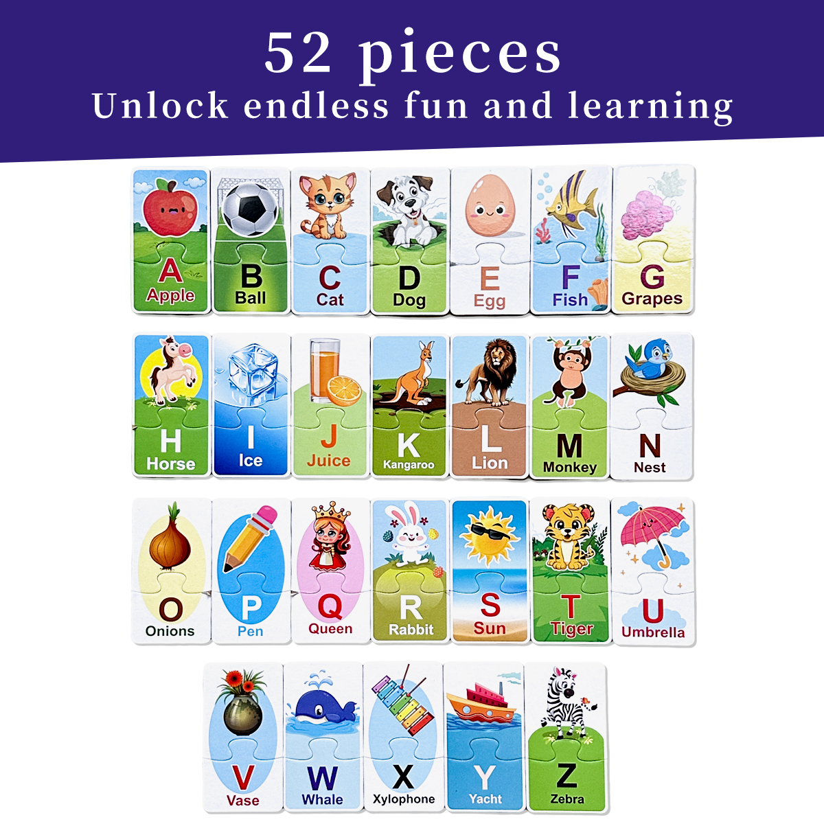 Alphabet Matching Puzzle Cards - مراجعة Educational Flash Card وسعره