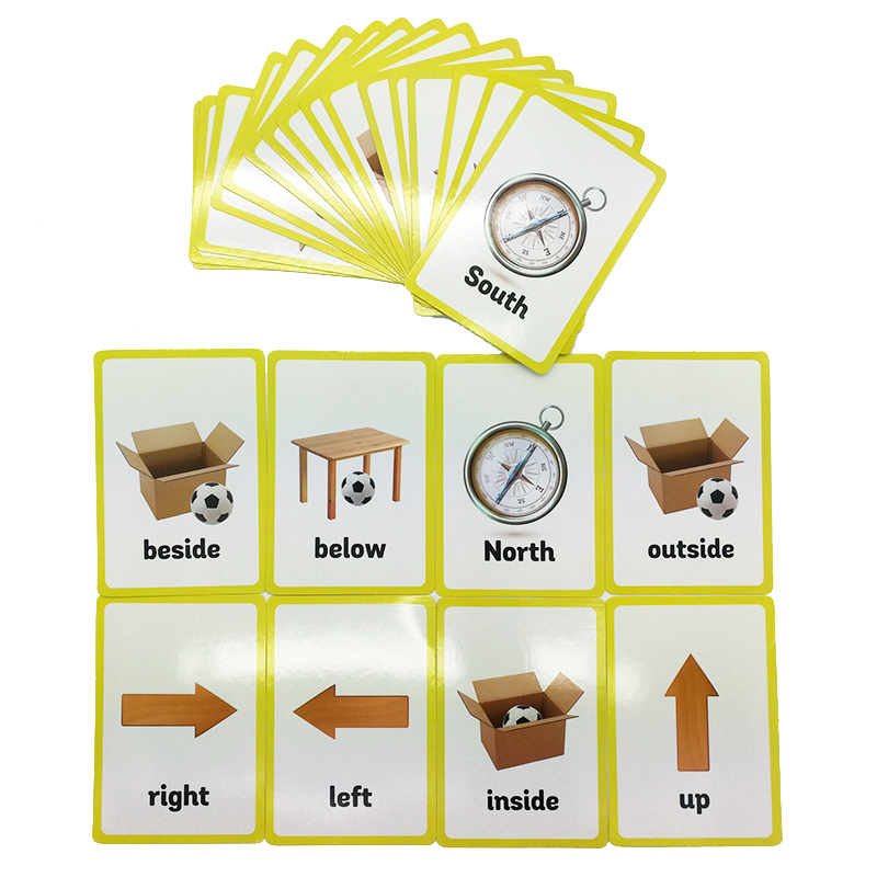 Prepositions and Gestures Seri - مراجعة Educational Flash Card وسعره