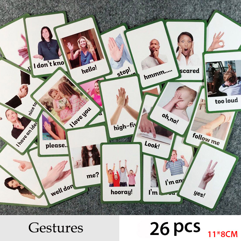 Prepositions and Gestures Seri - مراجعة Educational Flash Card وسعره