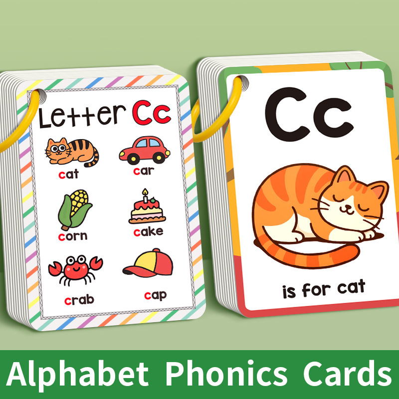 27Pcs/set Learning Card Cartoo - مراجعة Educational Flash Card وسعره